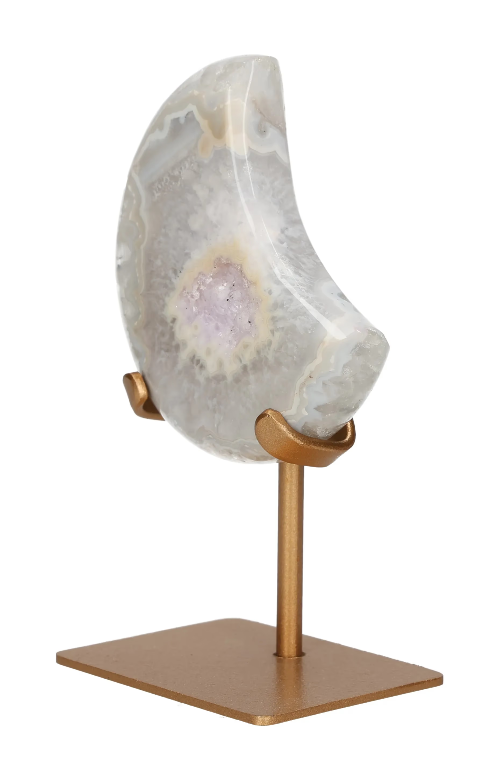 Agate Moon On Metal Stand 637749