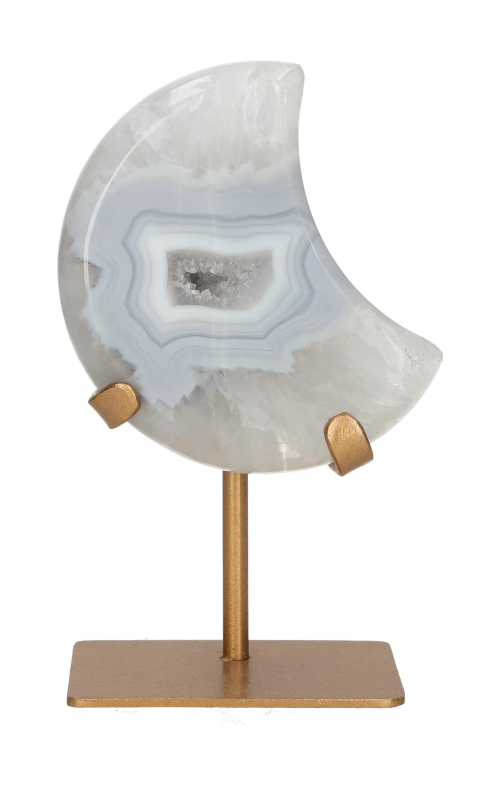 Agate Moon On Metal Stand 637756