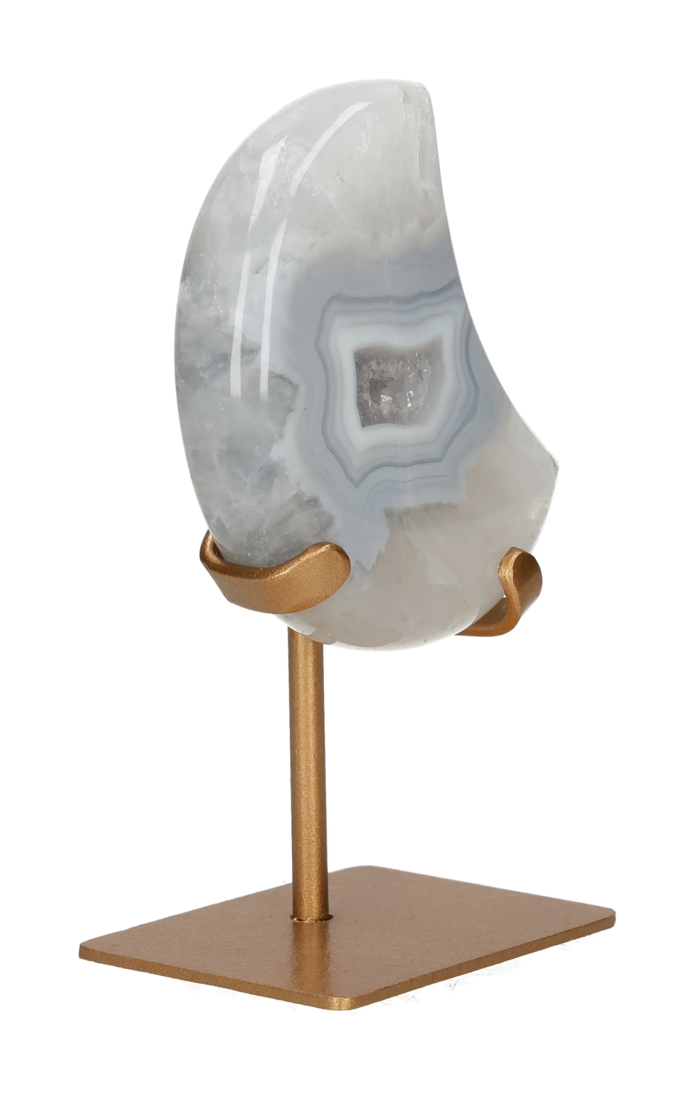 Agate Moon On Metal Stand 637756