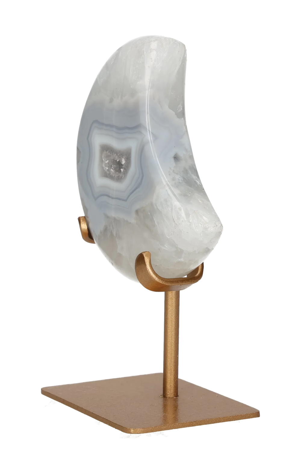 Agate Moon On Metal Stand 637756
