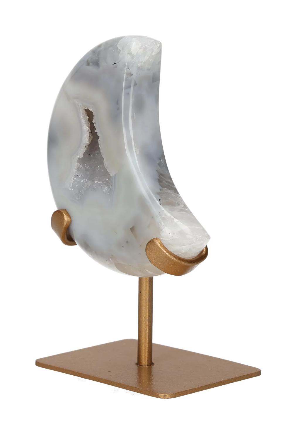 Agate Moon On Metal Stand 637763