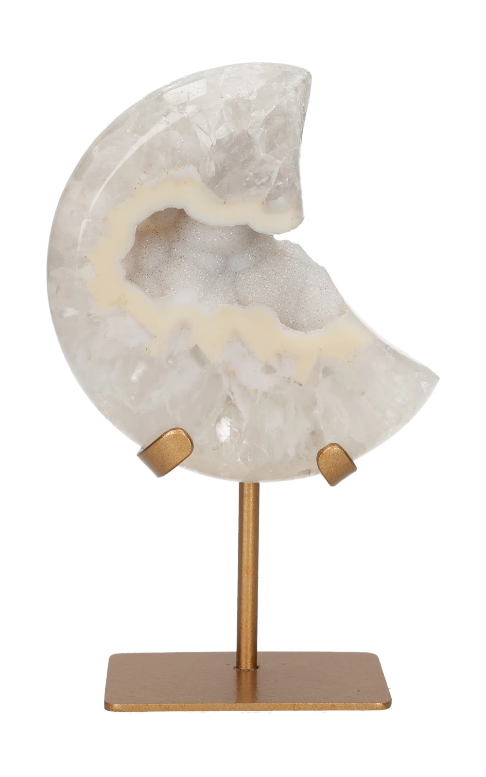 Agate Moon On Metal Stand 637770