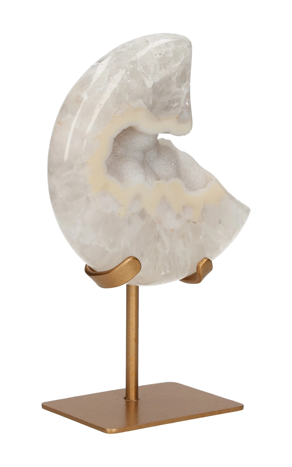 Agate Moon On Metal Stand 637770