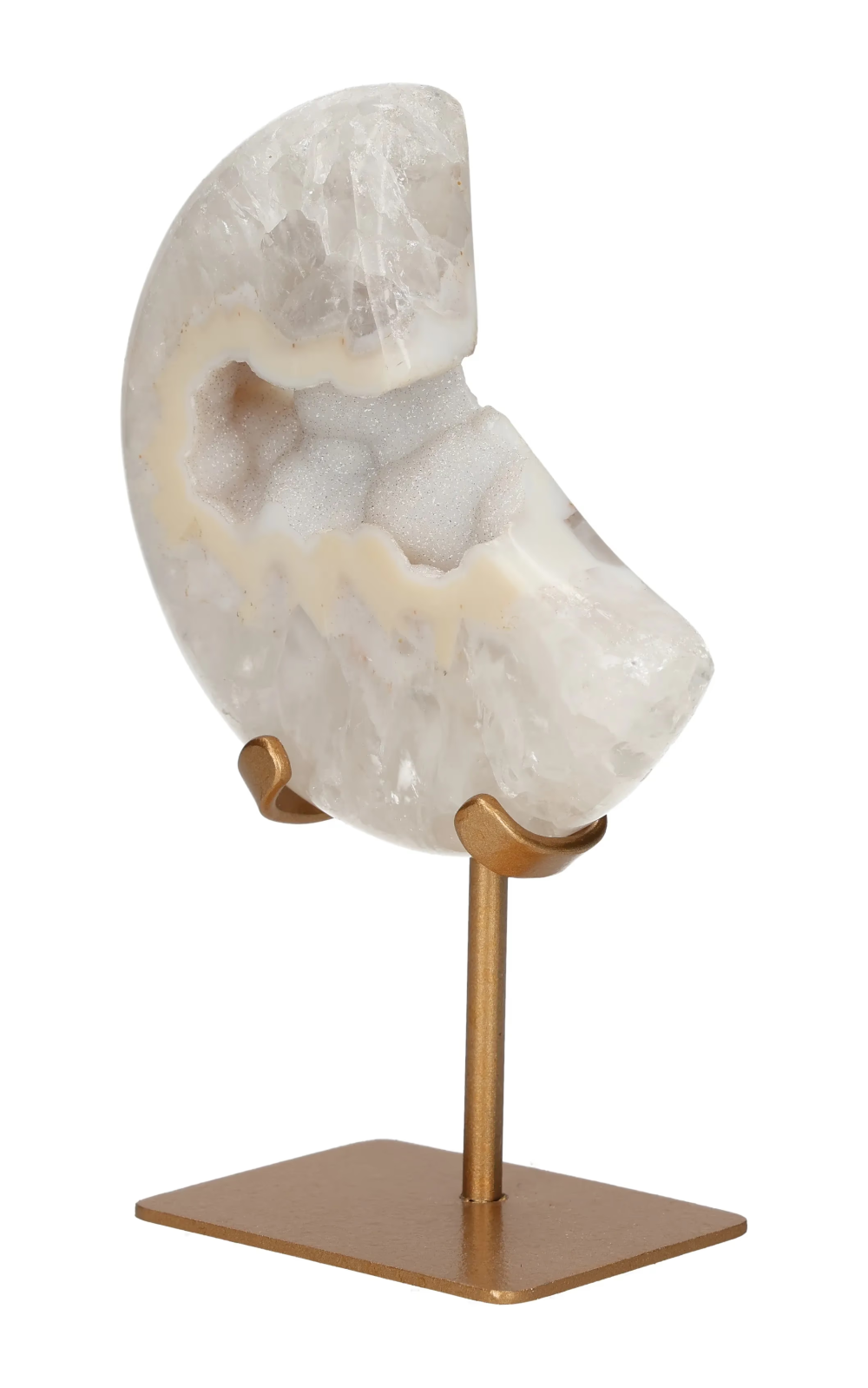 Agate Moon On Metal Stand 637770