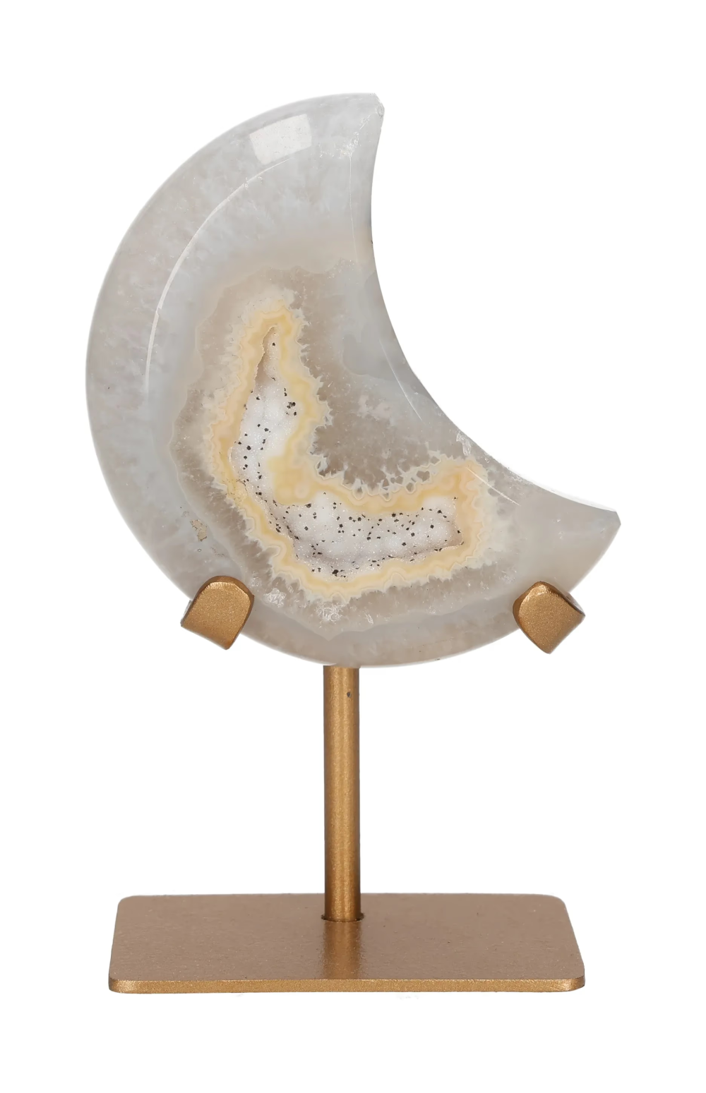 Agate Moon On Metal Stand 637787
