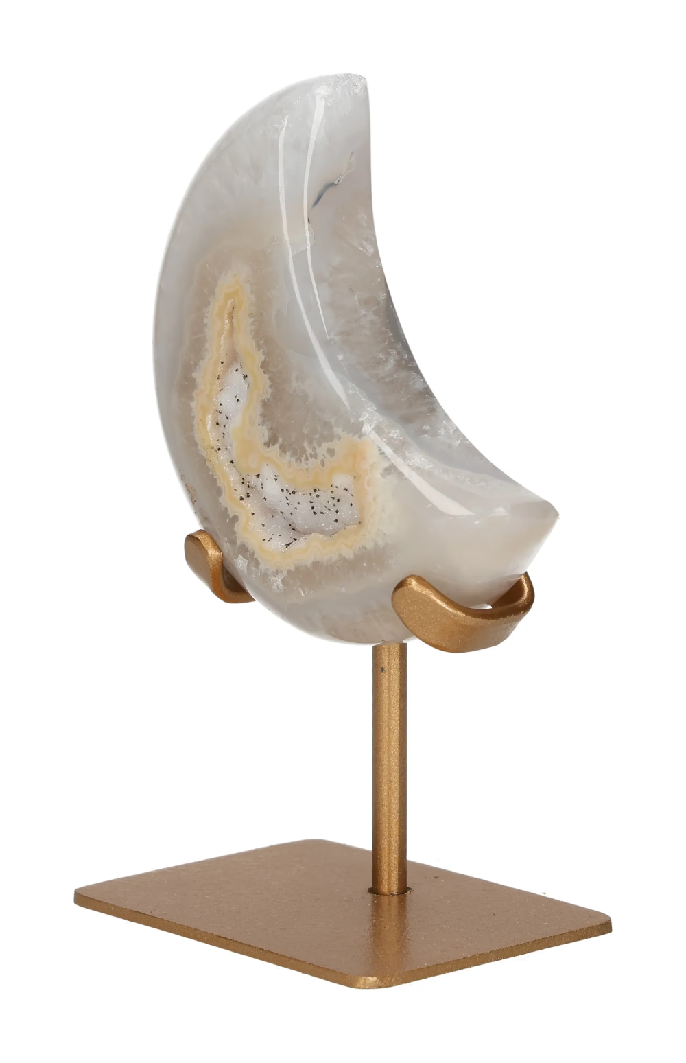 Agate Moon On Metal Stand 637787