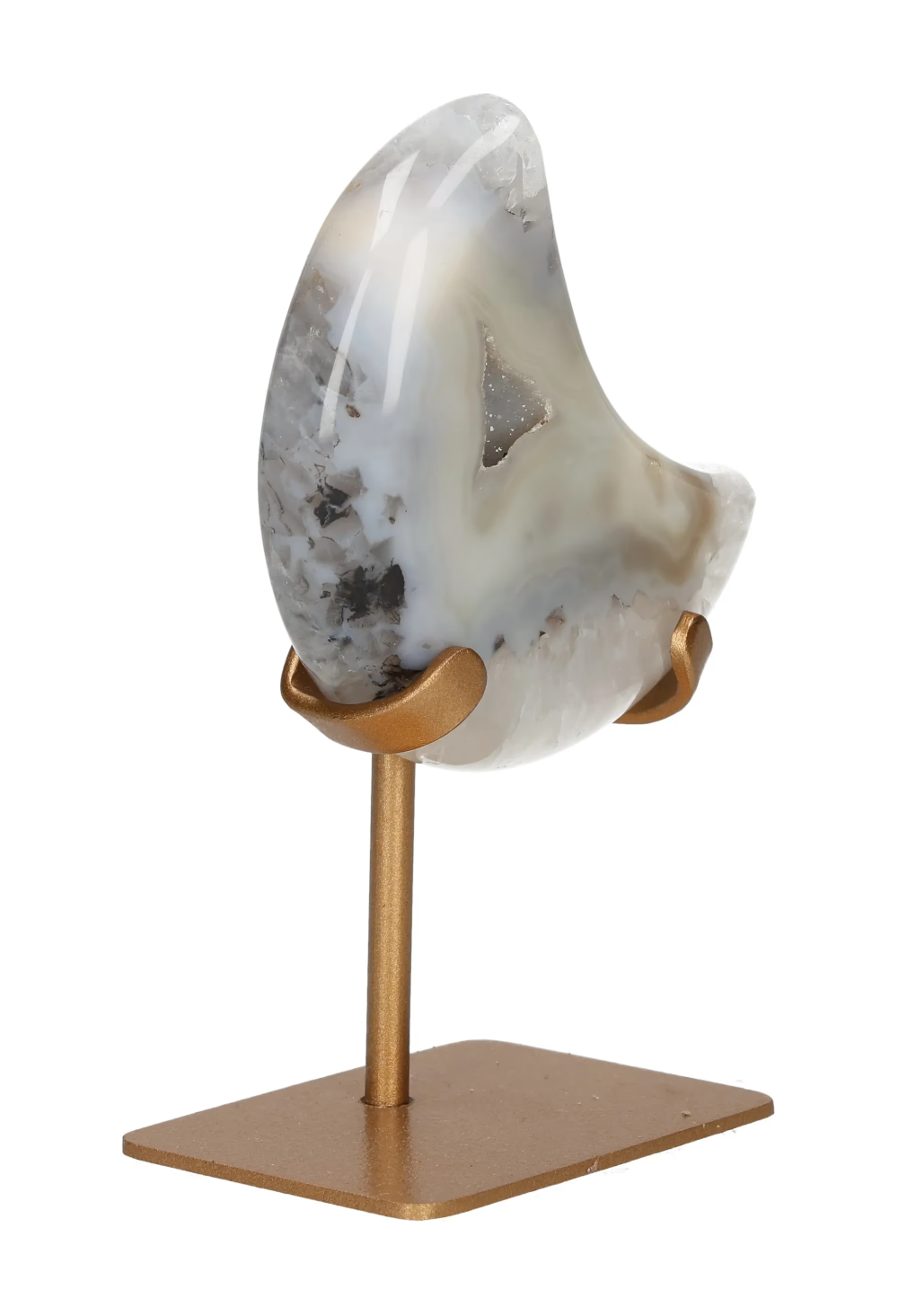 Agate Moon On Metal Stand 637794