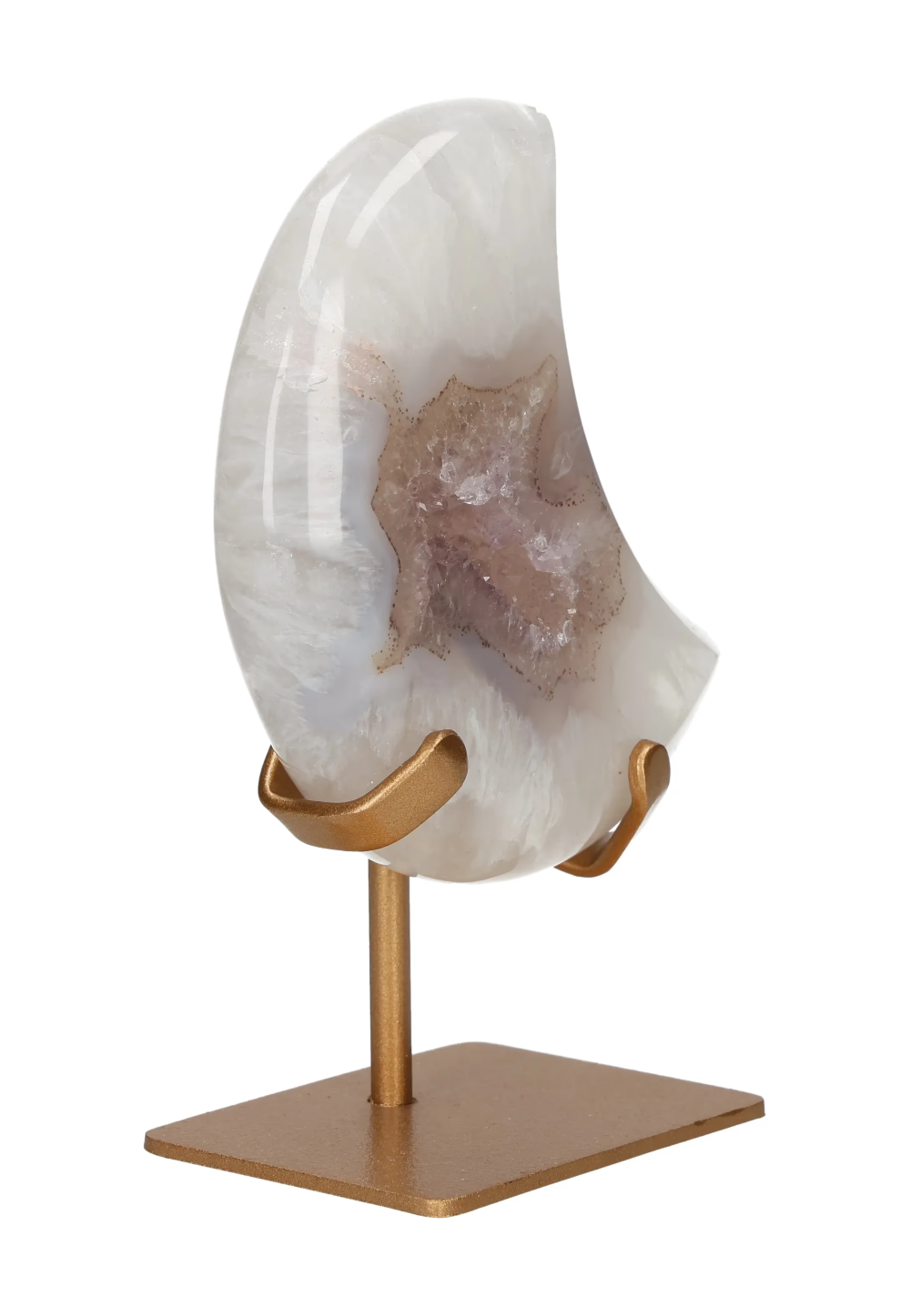 Agate Moon On Metal Stand 637817