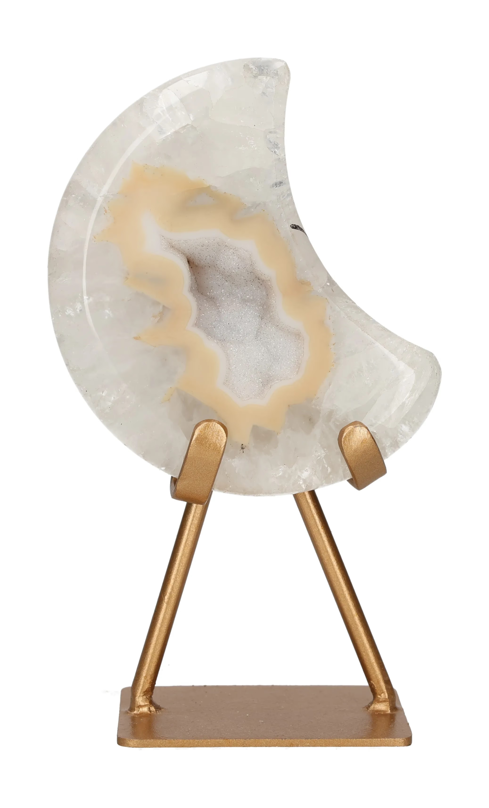 Agate Moon On Metal Stand 637824