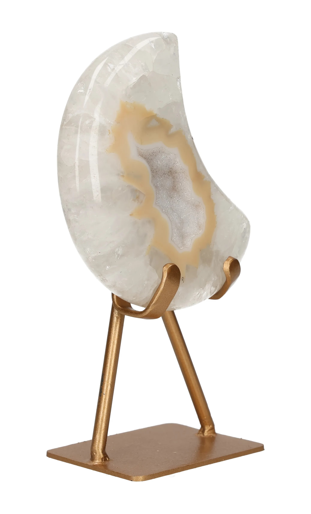 Agate Moon On Metal Stand 637824
