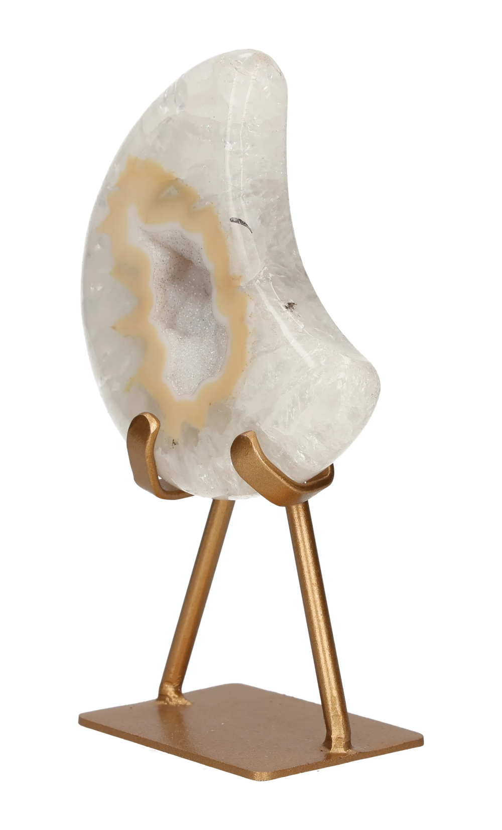 Agate Moon On Metal Stand 637824