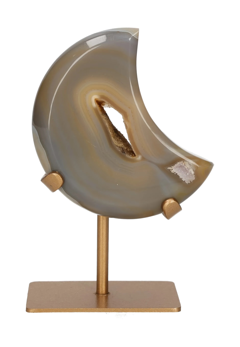 Agate Moon On Metal Stand 637848