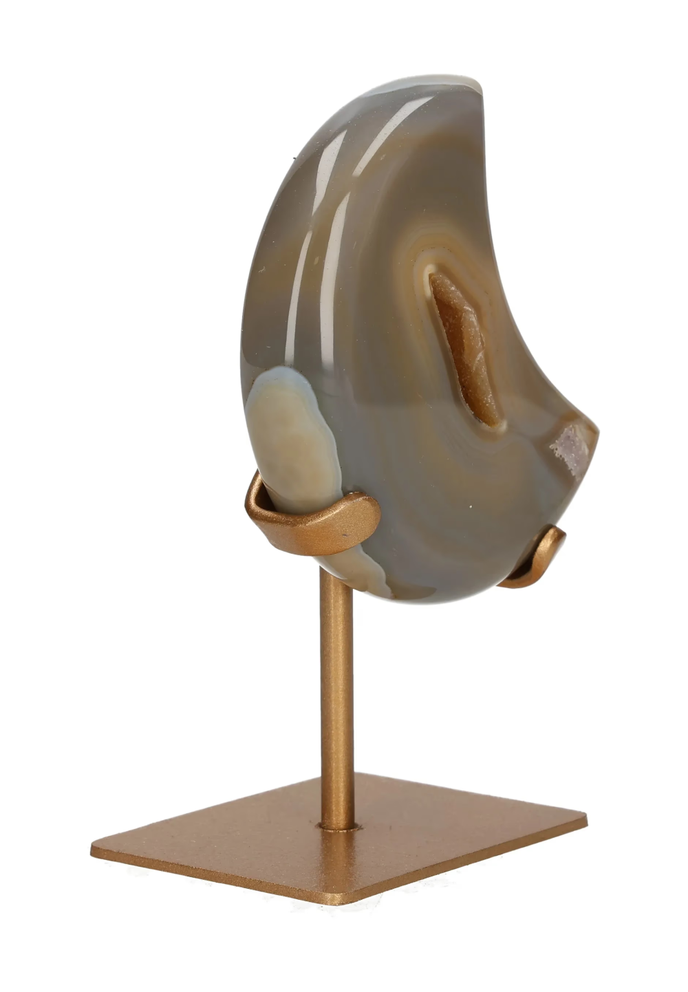 Agate Moon On Metal Stand 637848