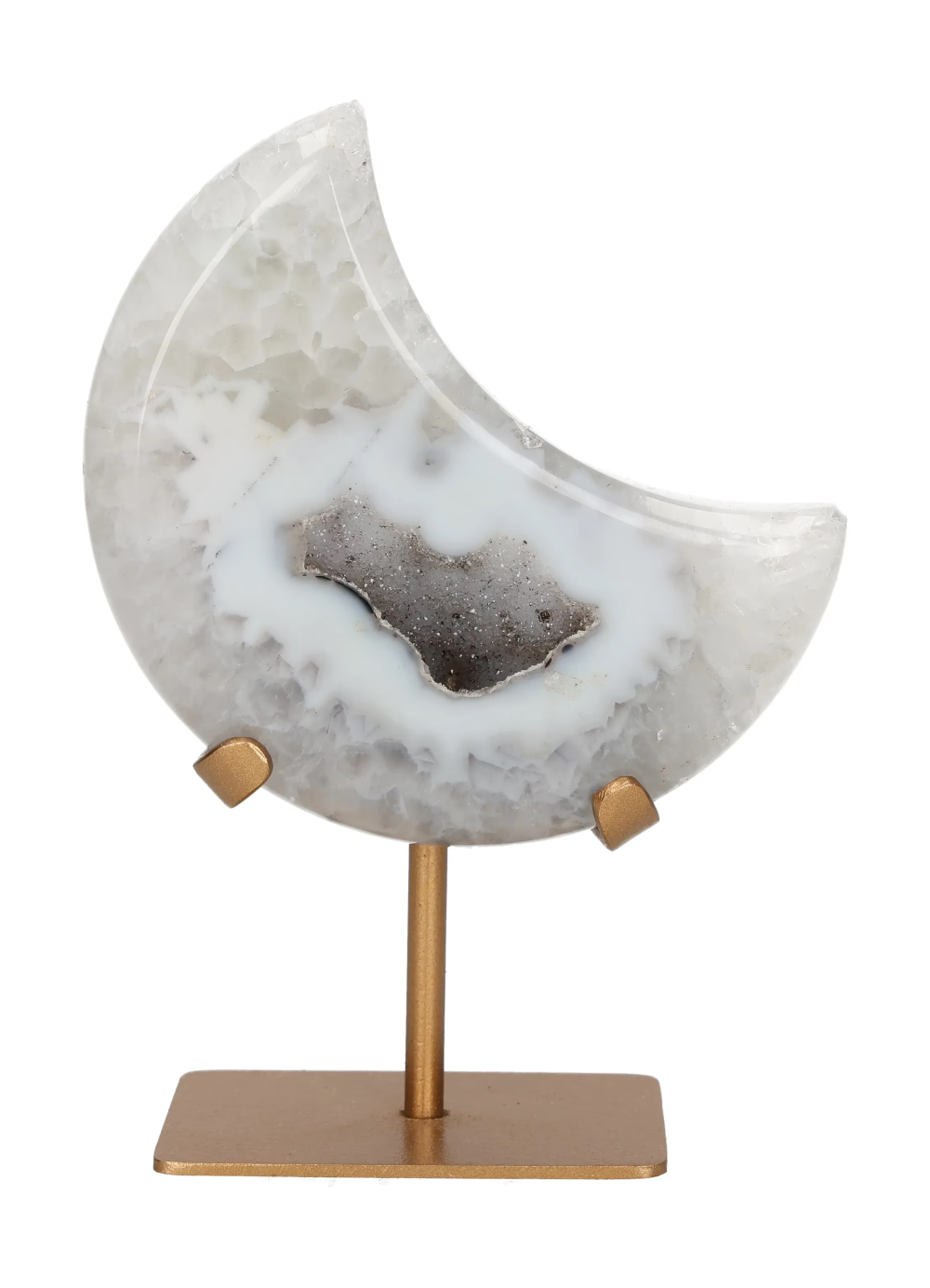 Agate Moon On Metal Stand 637855