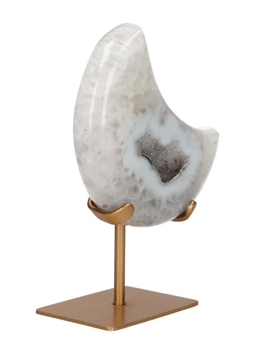 Agate Moon On Metal Stand 637855