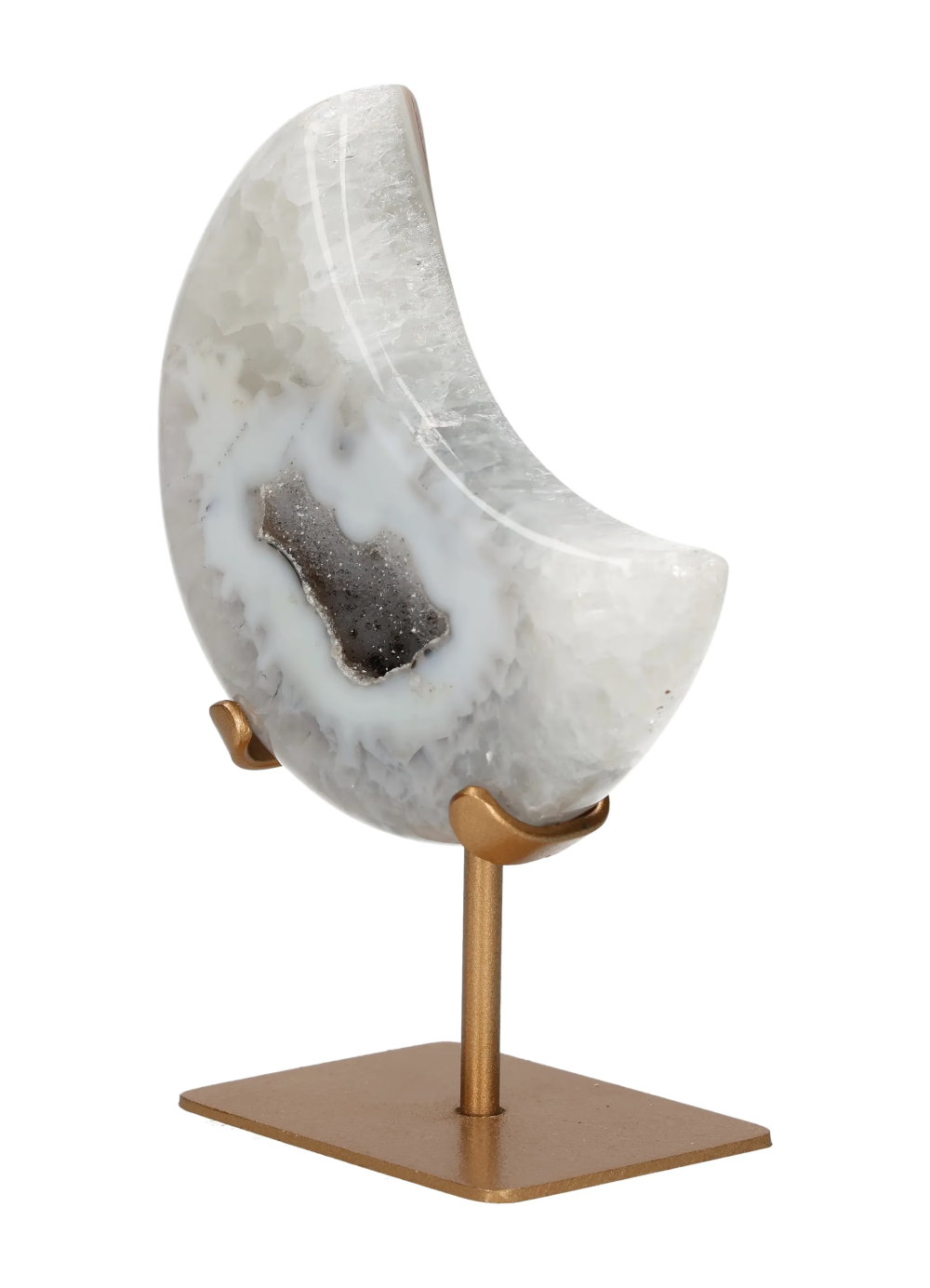 Agate Moon On Metal Stand 637855