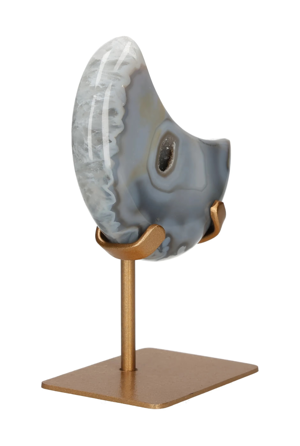 Agate Moon On Metal Stand 637862