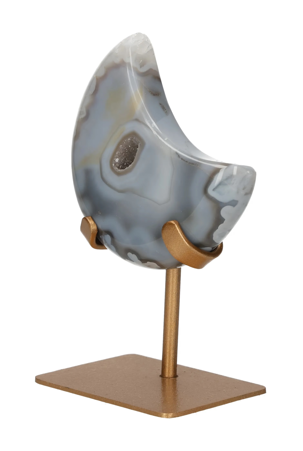 Agate Moon On Metal Stand 637862