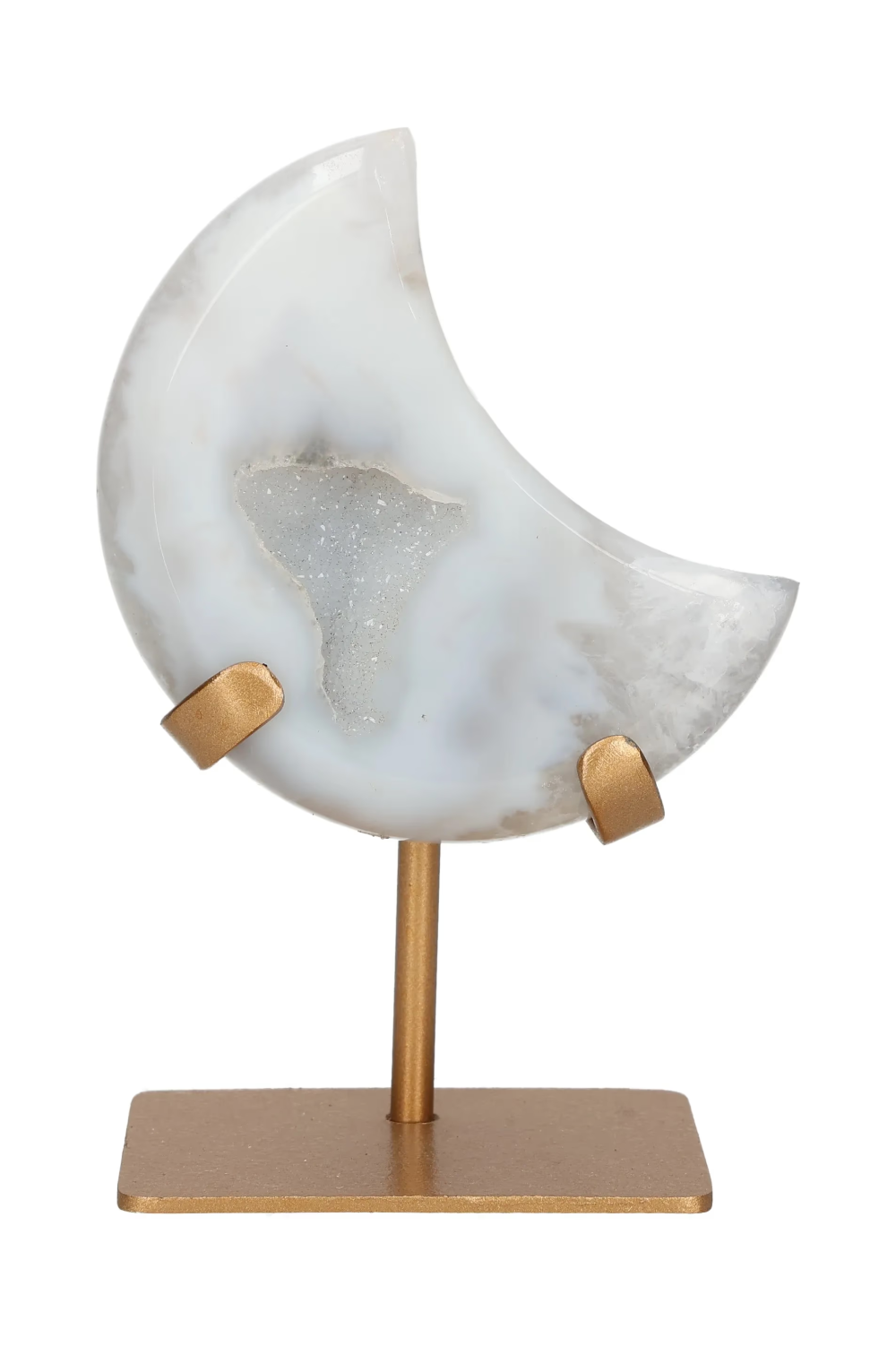 Agate Moon On Metal Stand 637879