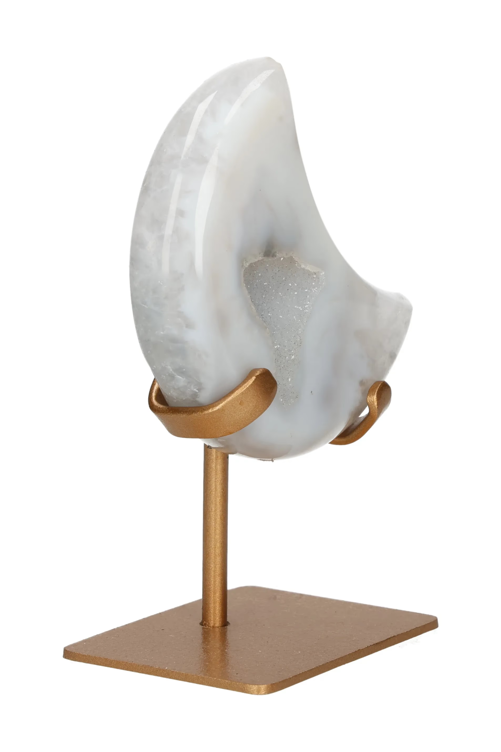 Agate Moon On Metal Stand 637879