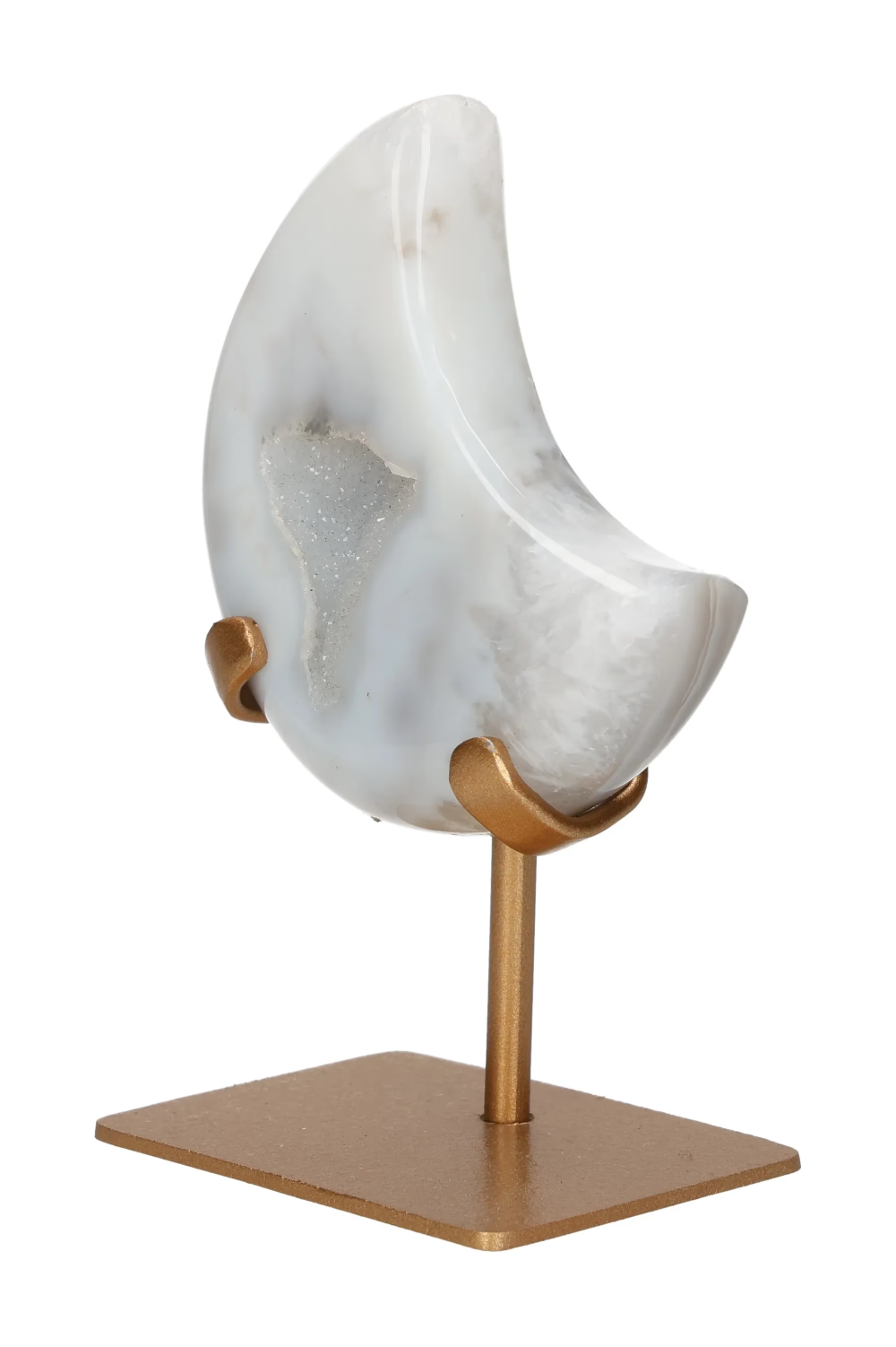 Agate Moon On Metal Stand 637879