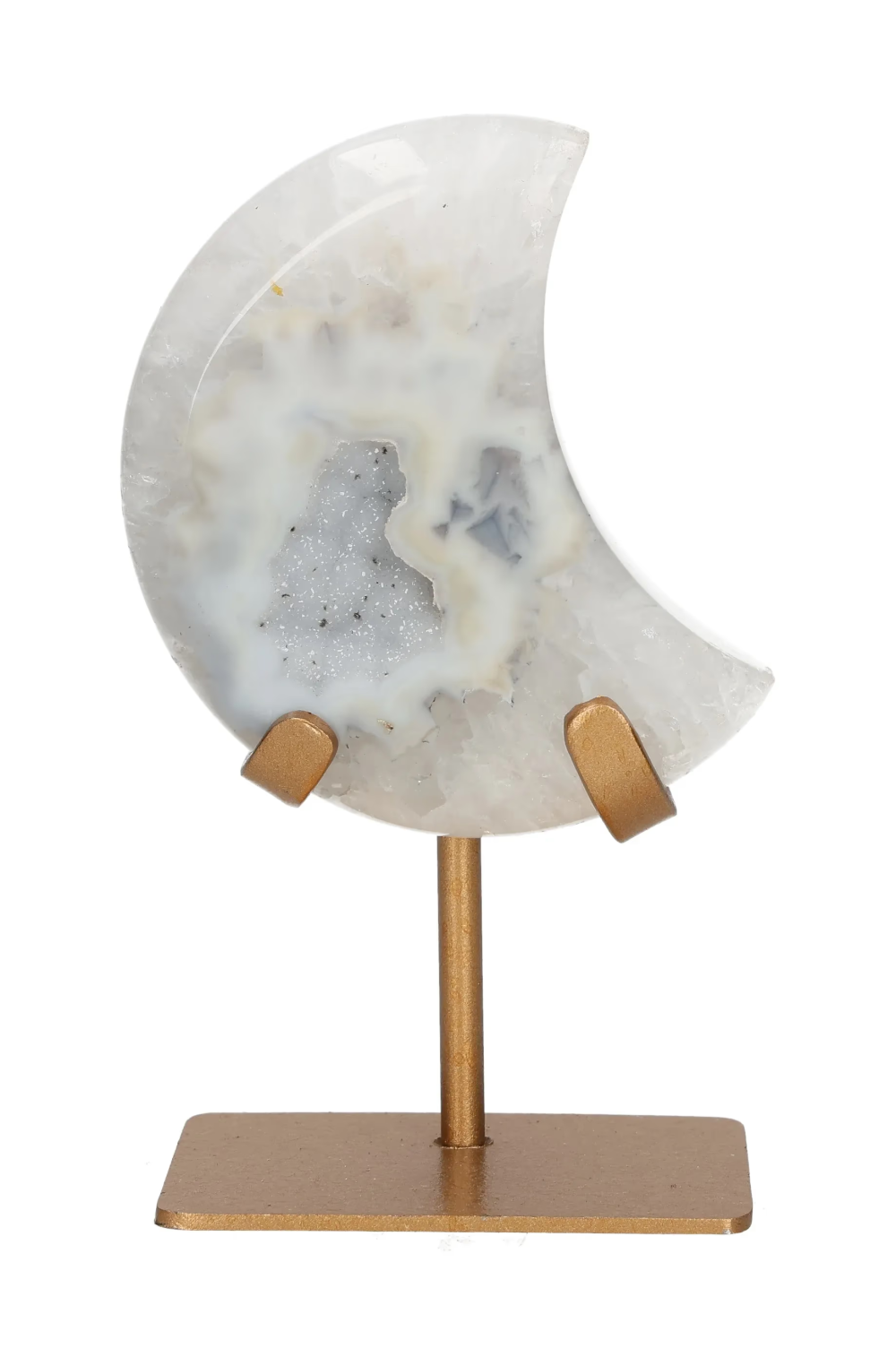 Agate Moon On Metal Stand 637893
