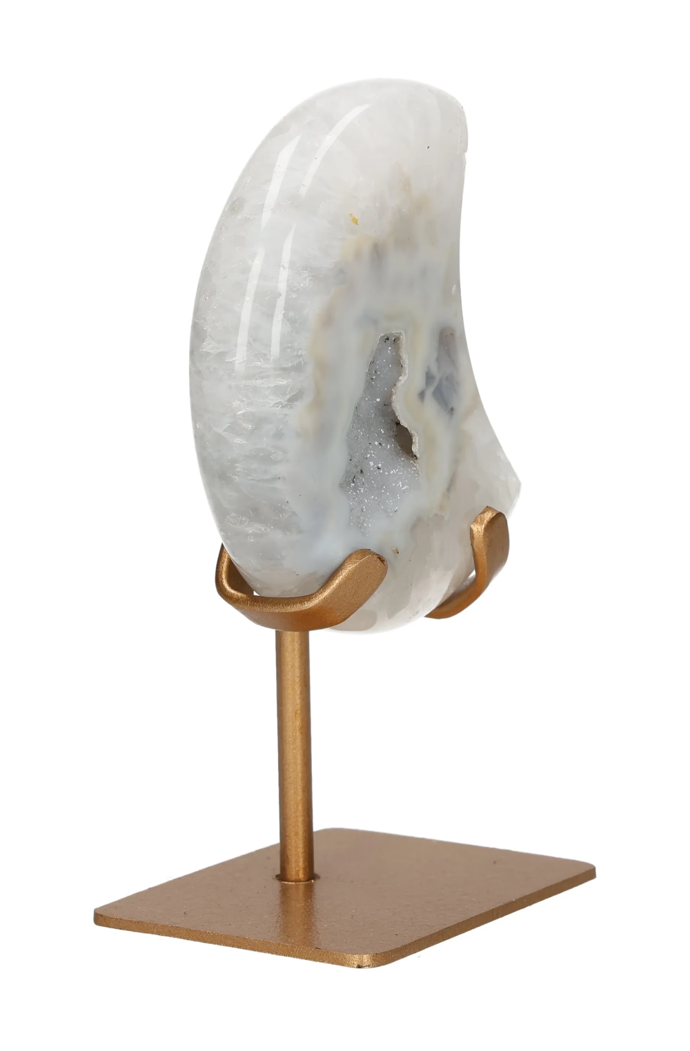 Agate Moon On Metal Stand 637893
