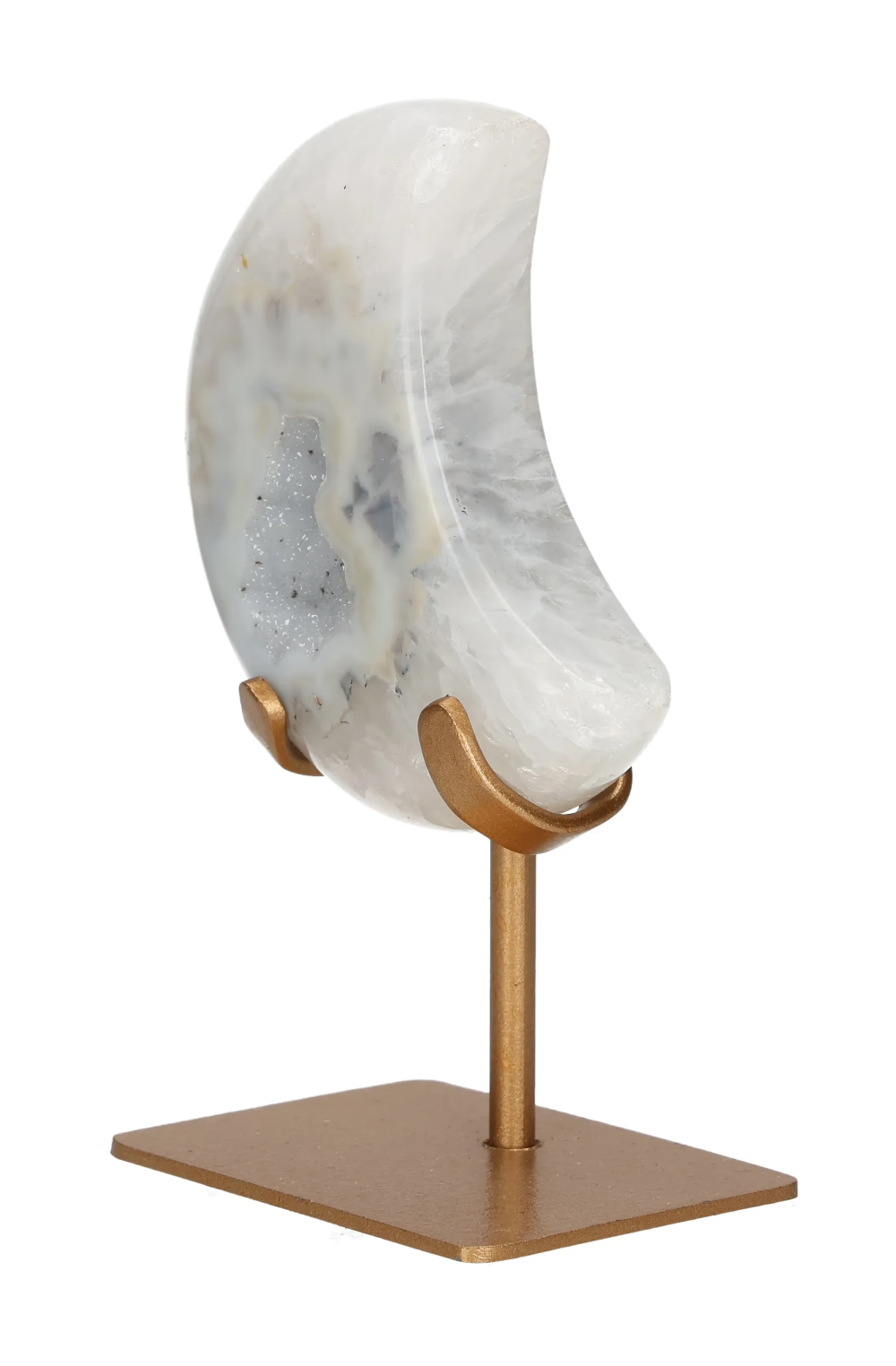 Agate Moon On Metal Stand 637893