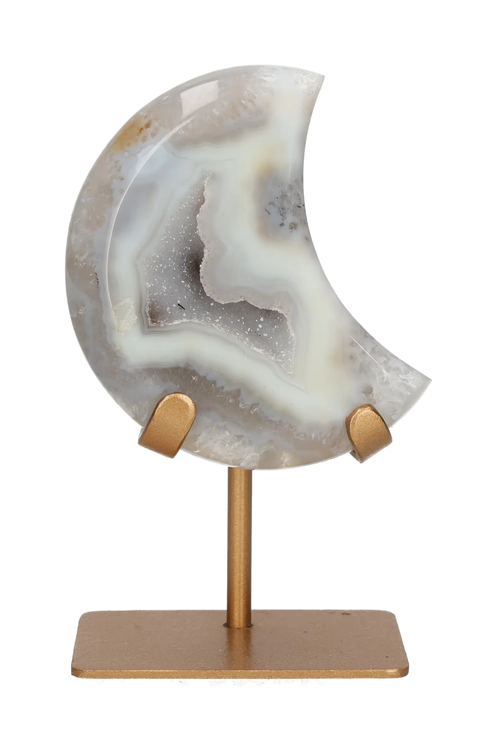 Agate Moon On Metal Stand 637909