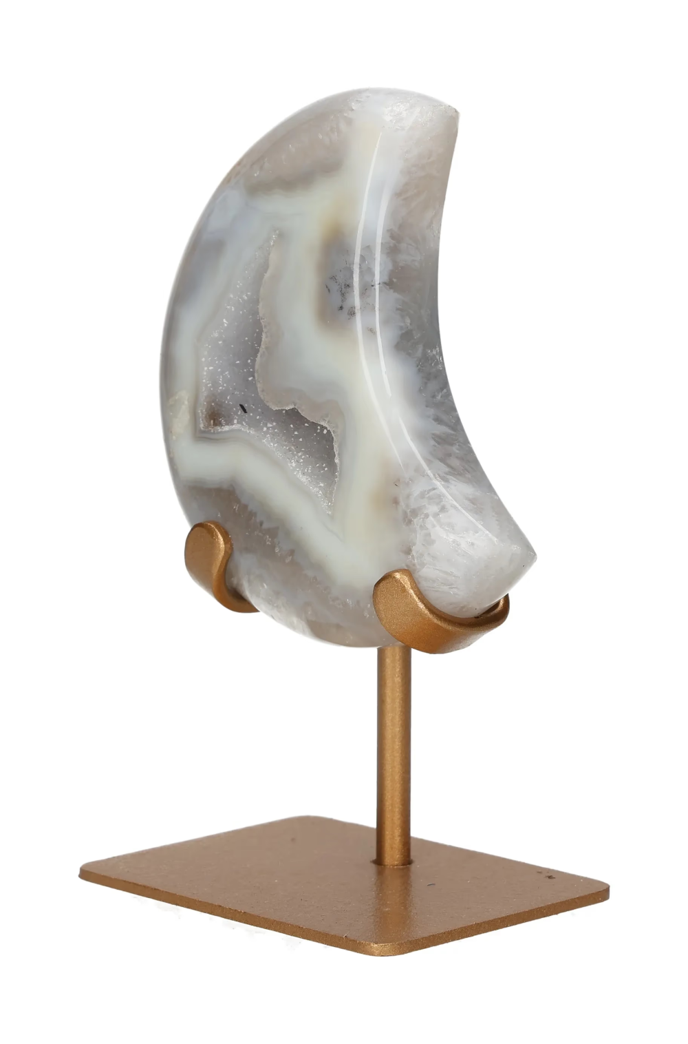 Agate Moon On Metal Stand 637909