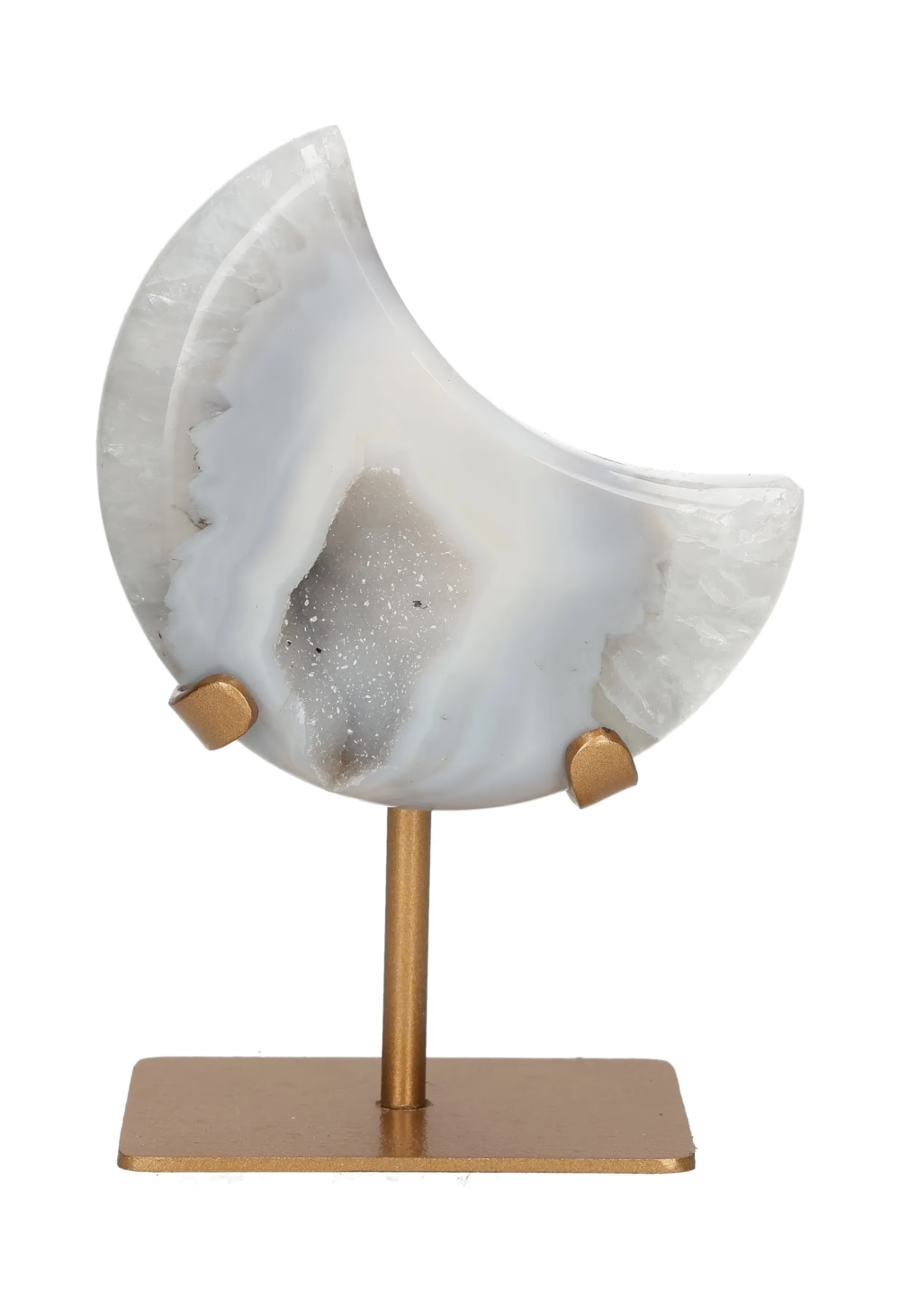Agate Moon On Metal Stand 637930