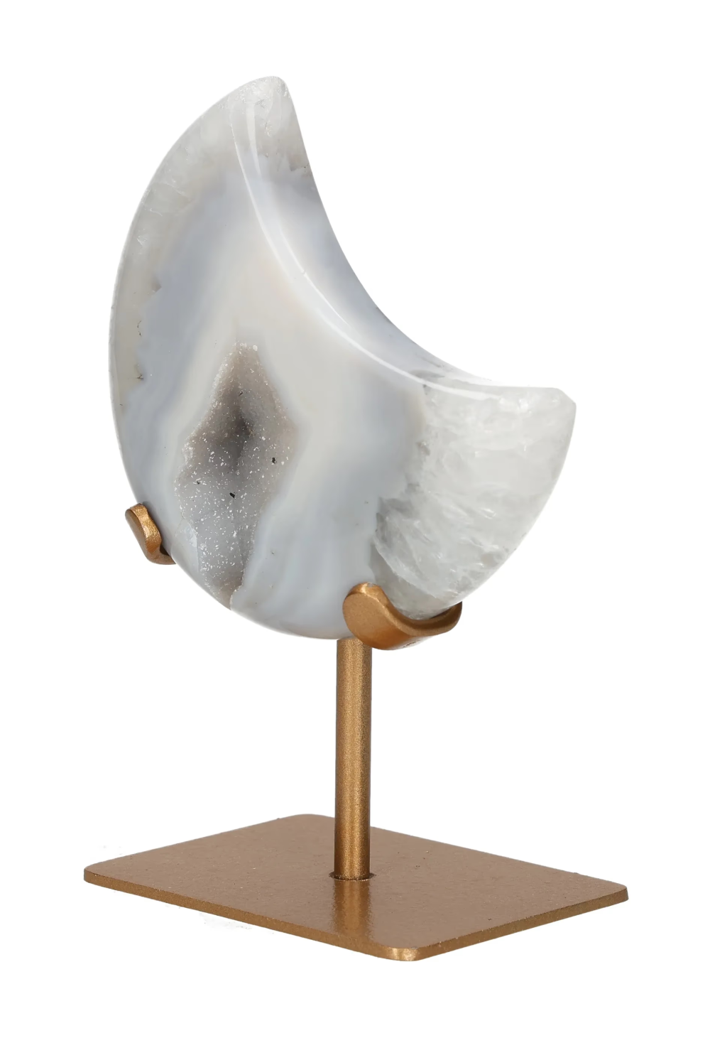Agate Moon On Metal Stand 637930
