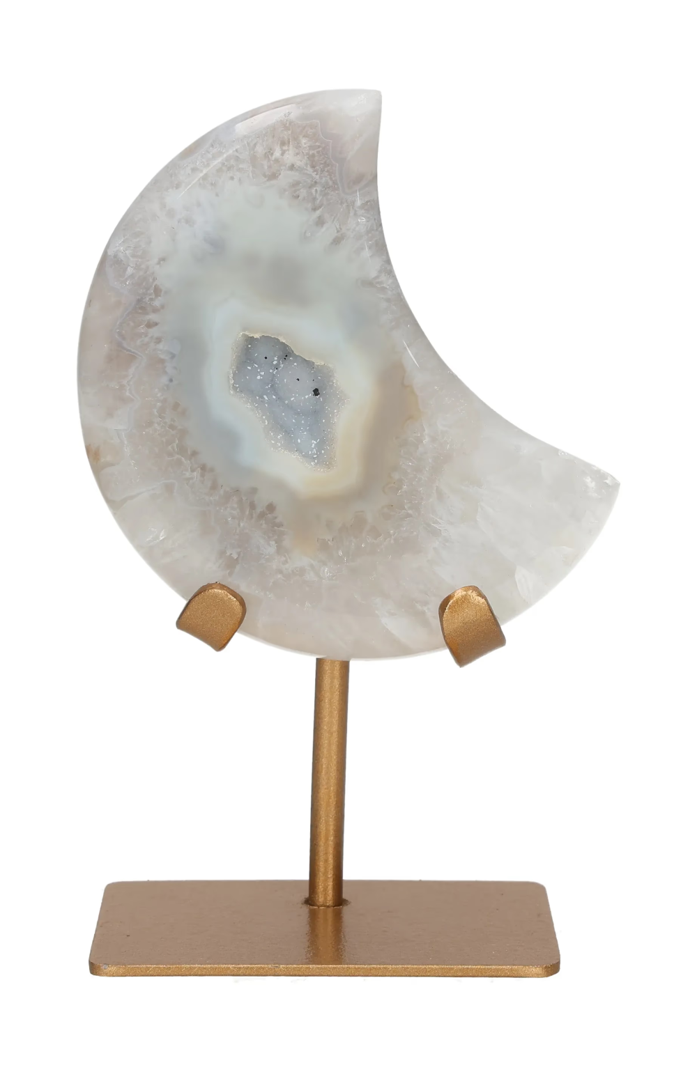 Agate Moon On Metal Stand 637947