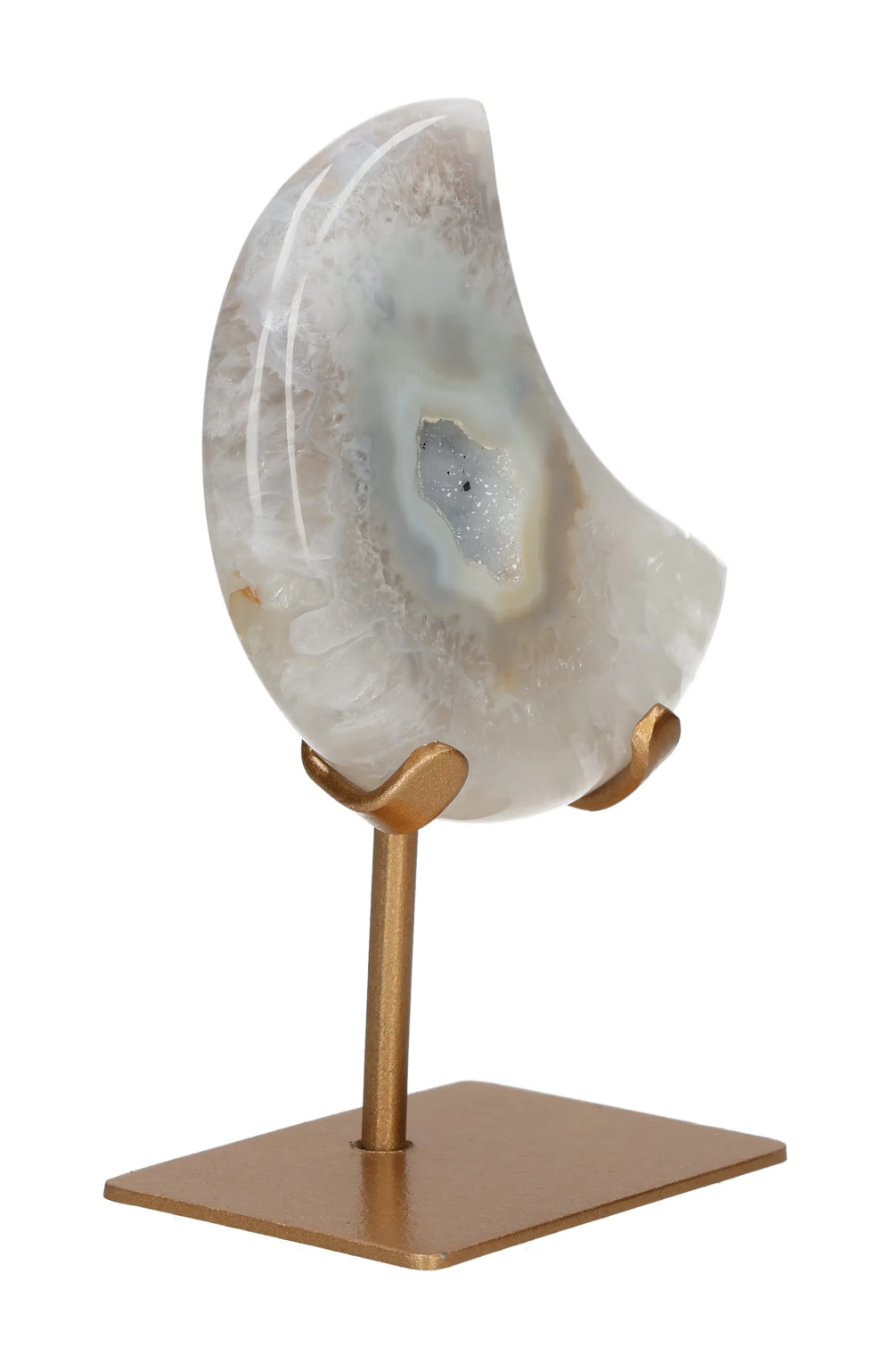 Agate Moon On Metal Stand 637947