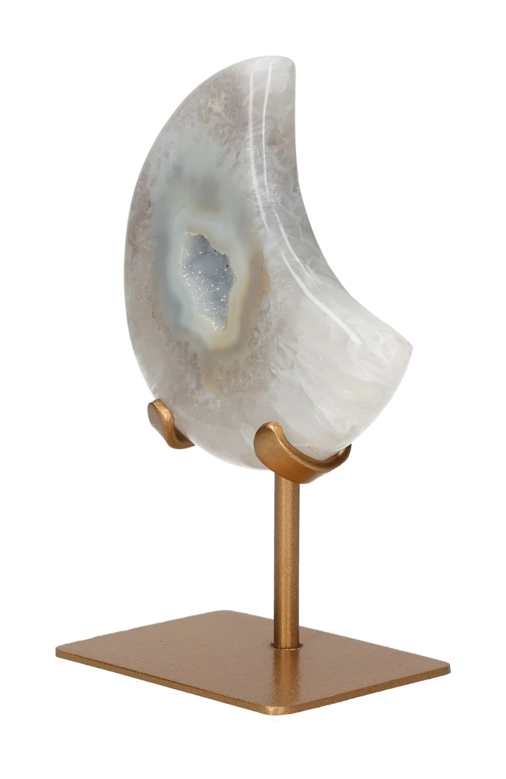 Agate Moon On Metal Stand 637947