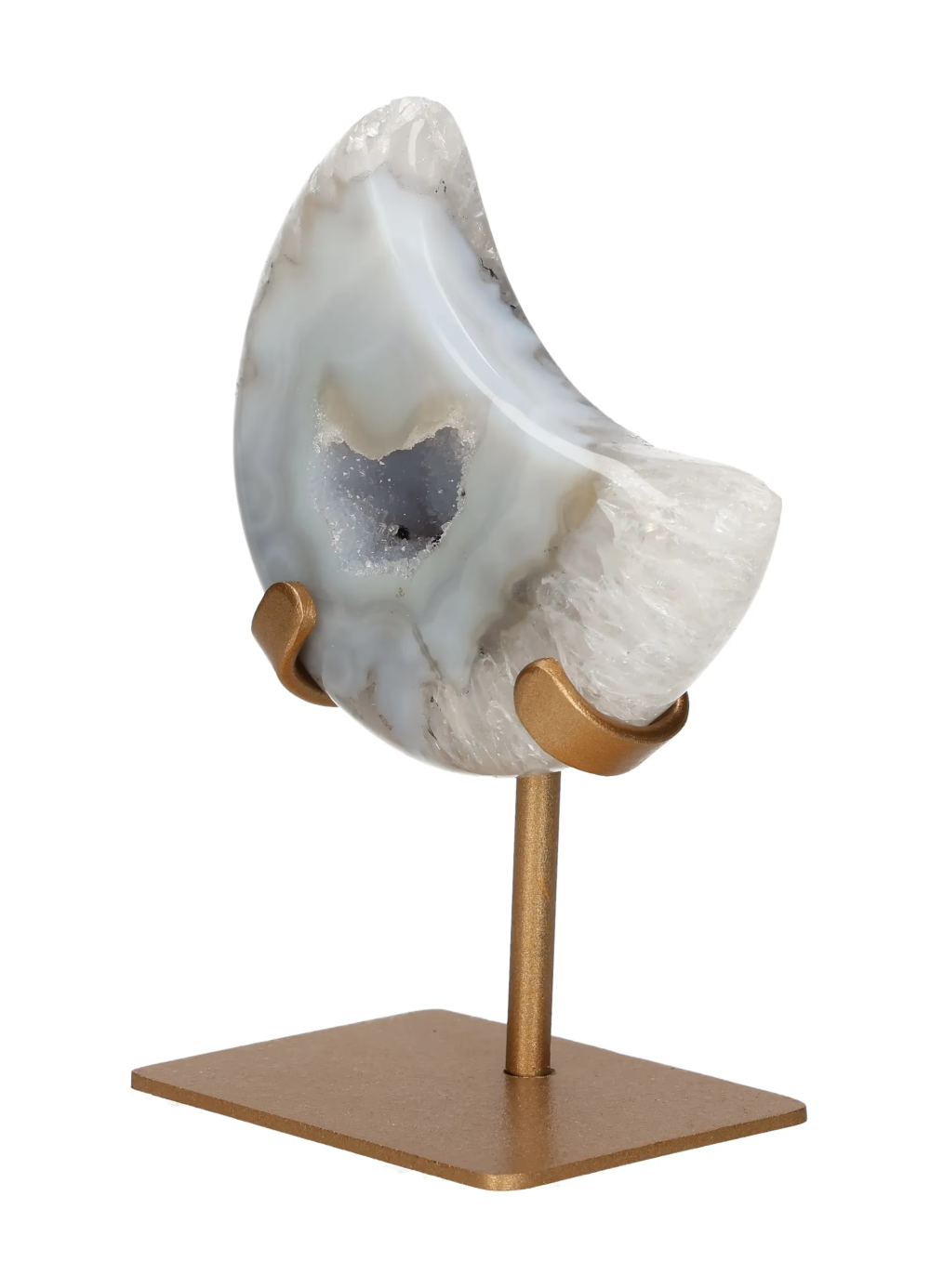Agate Moon On Metal Stand 637954