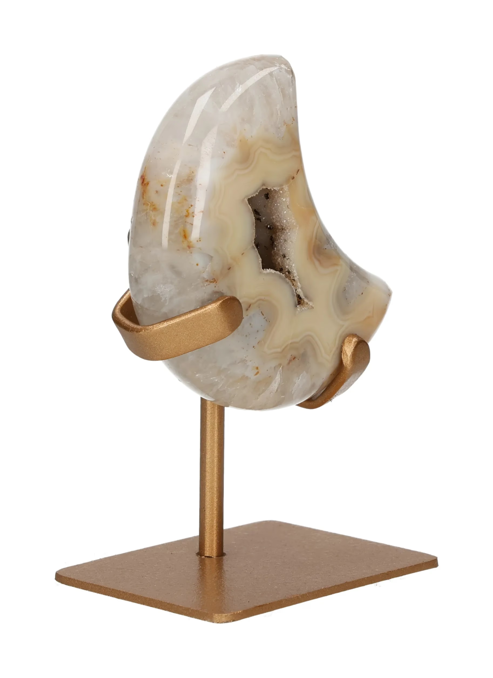Agate Moon On Metal Stand 637978