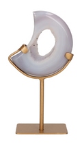 Agate Moon On Metal Stand 638005