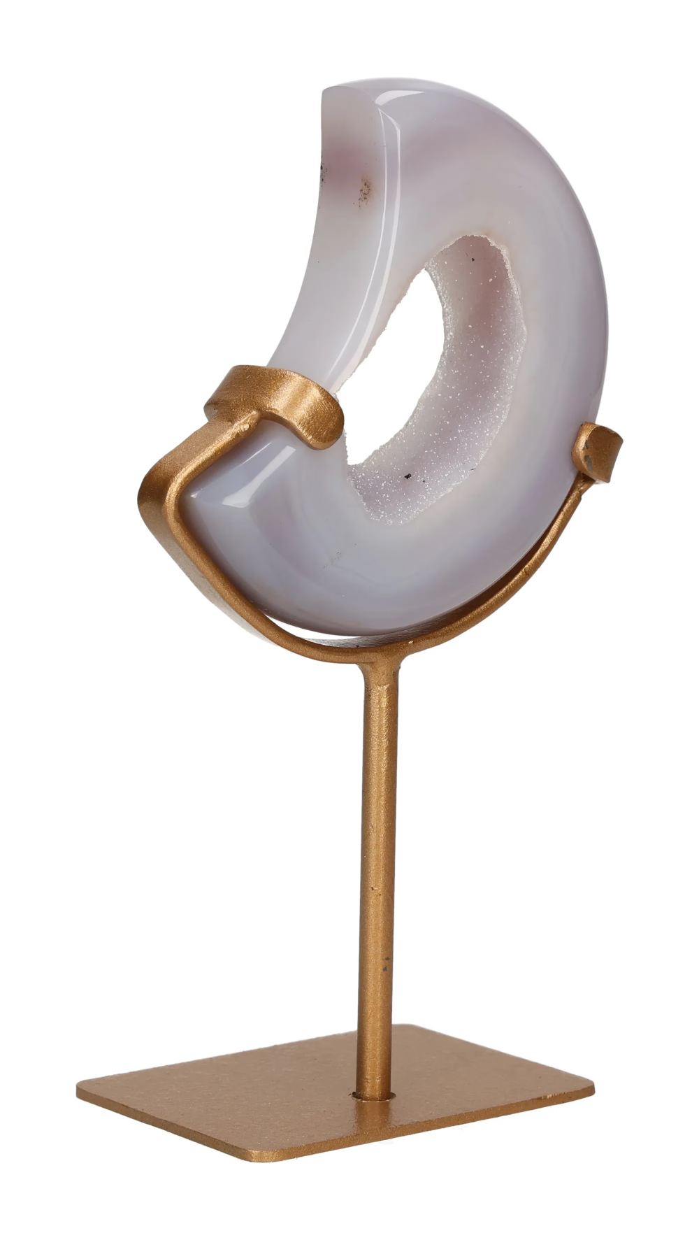 Agate Moon On Metal Stand 638005