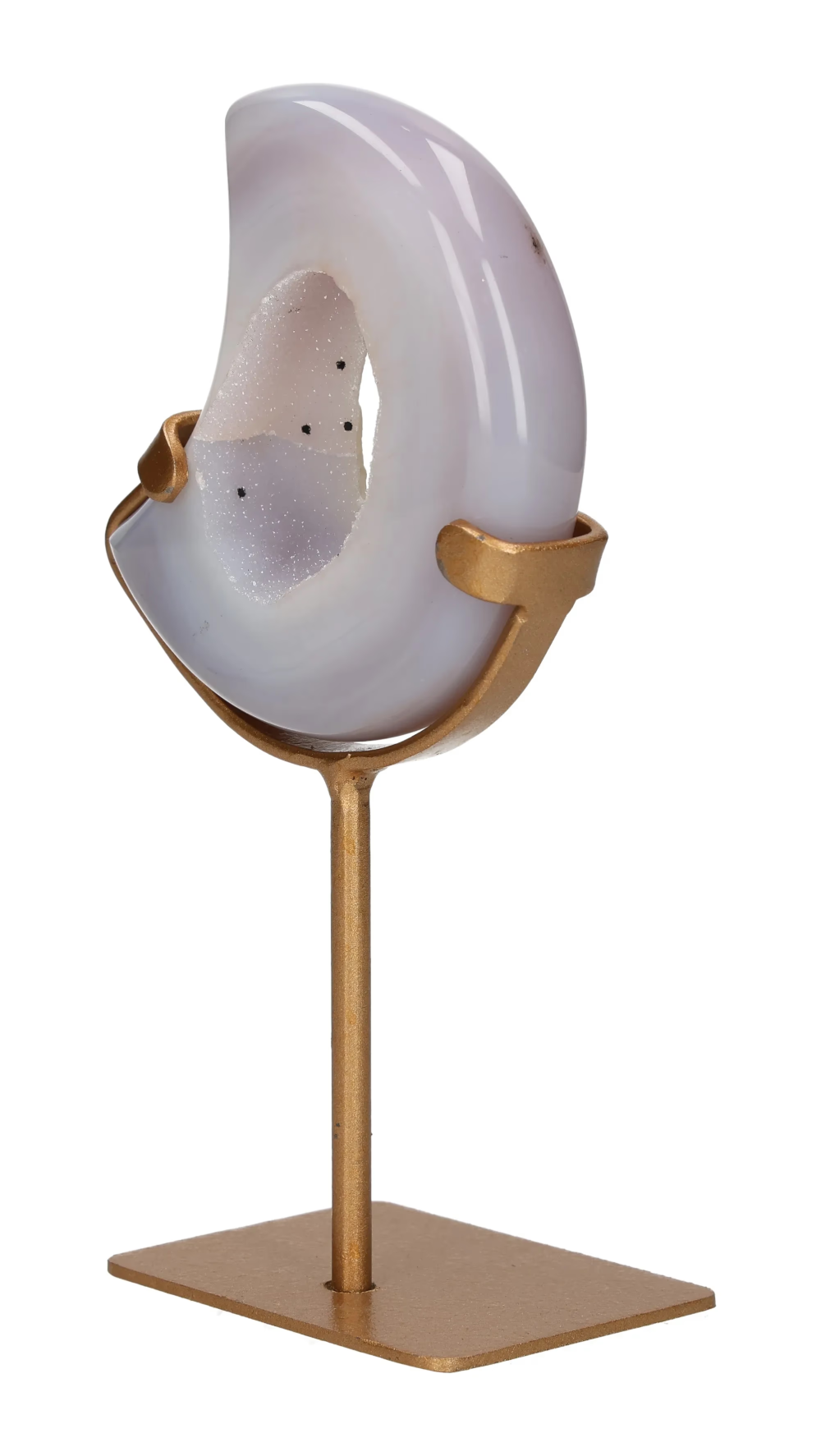 Agate Moon On Metal Stand 638005