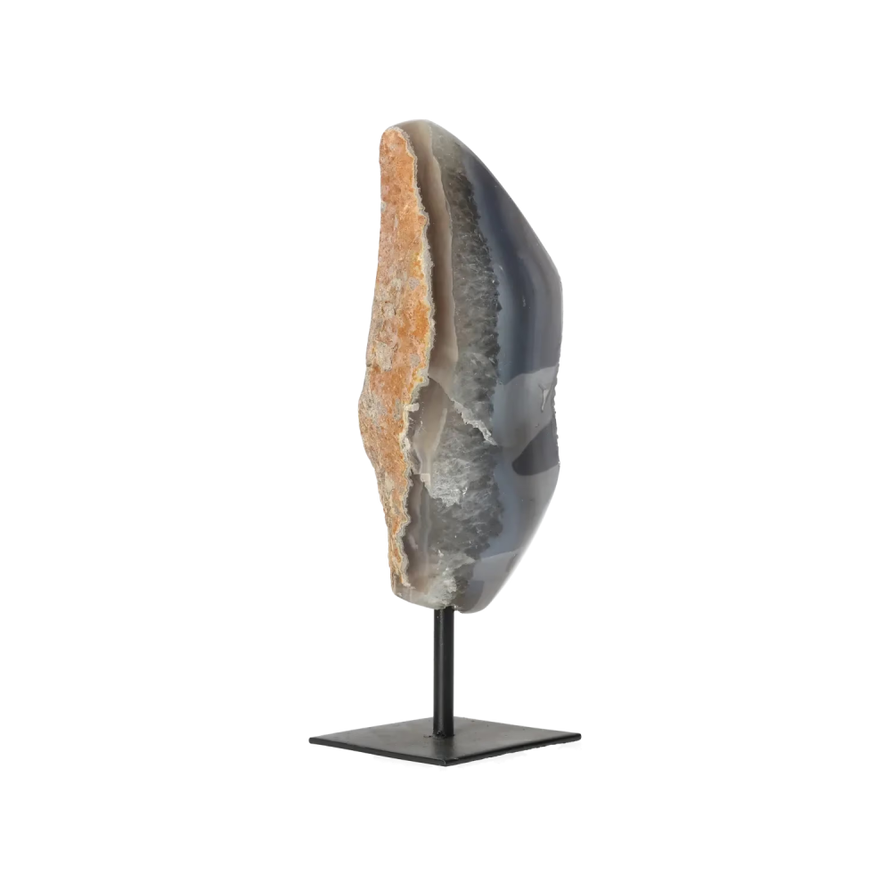 Agate Geode with Quartz on Stand 10000431