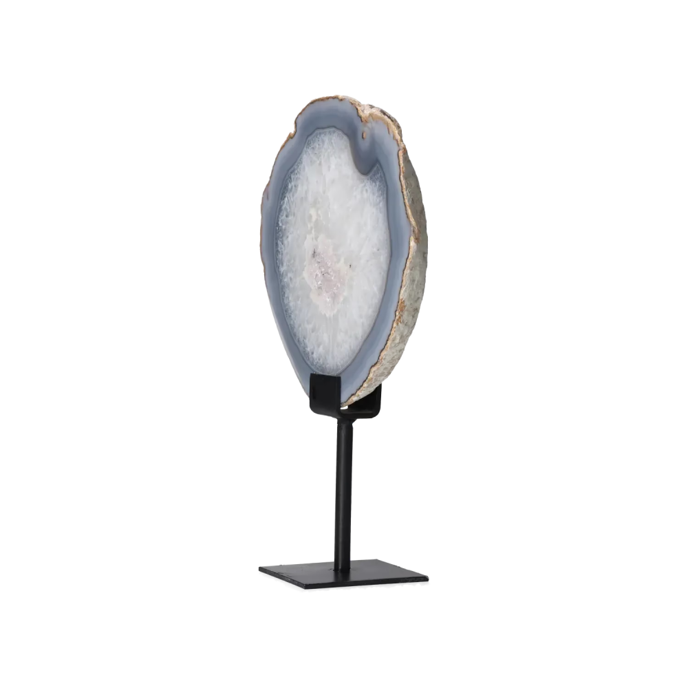 Agate Geode with Quartz on Stand 10000445