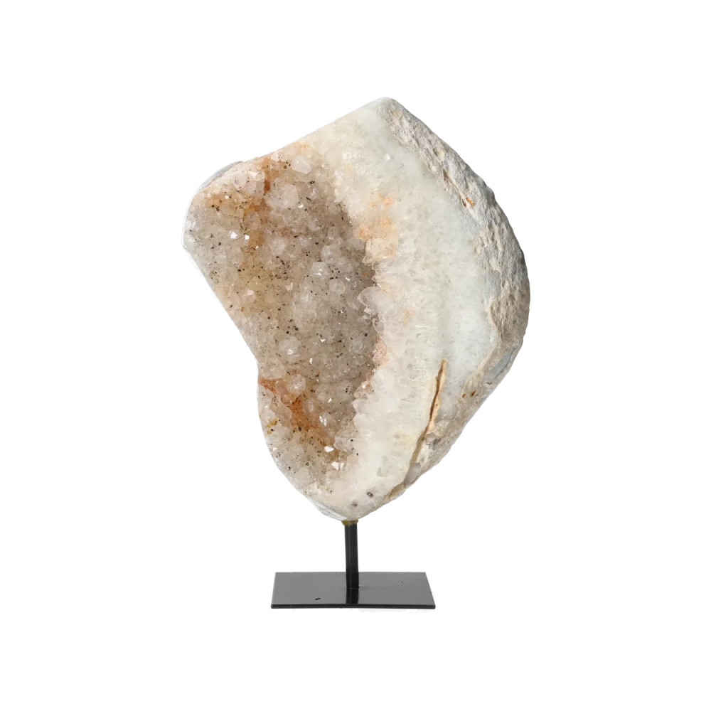 Agate Geode with Quartz on Stand 10000453