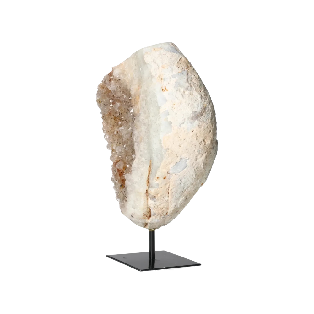 Agate Geode with Quartz on Stand 10000453