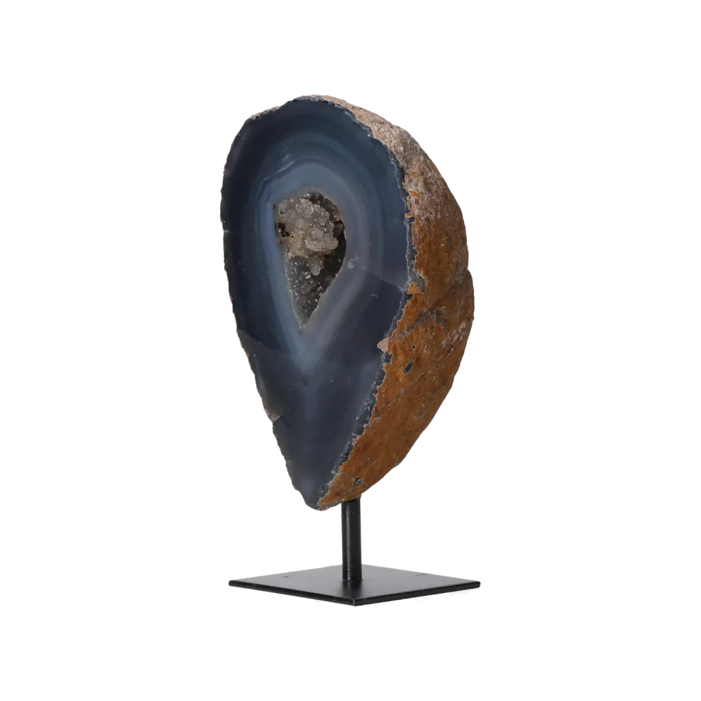 Agate Geode with Quartz on Stand 10000455