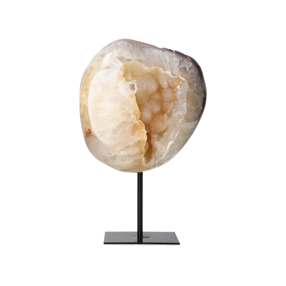 Agate Geode with Quartz on Stand 10000463