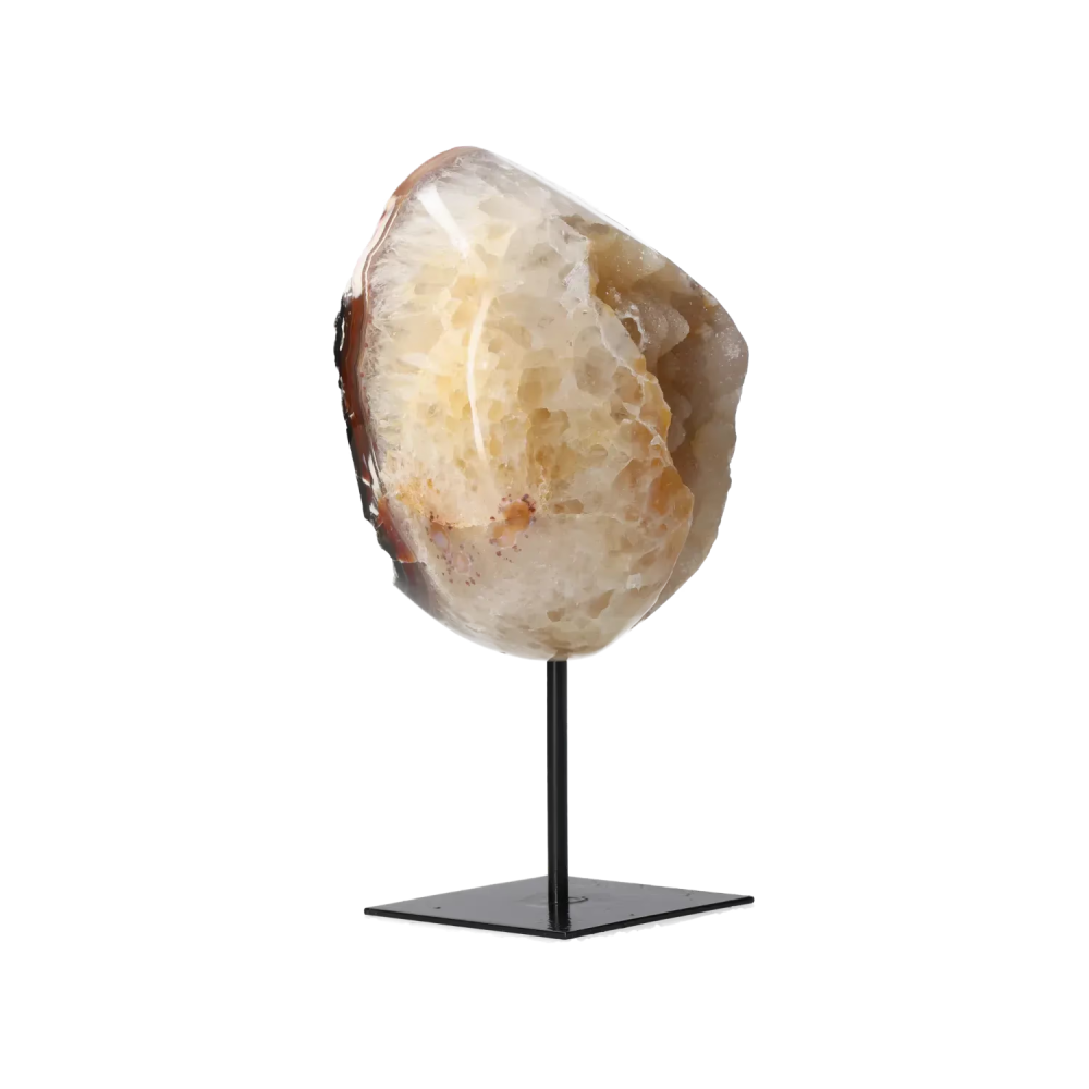 Agate Geode with Quartz on Stand 10000463