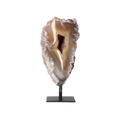 Agate Geode with Quartz on Stand 10000467