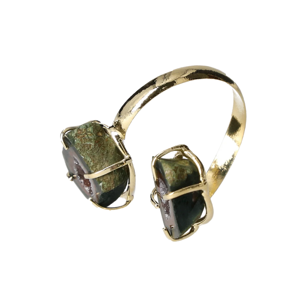 Agate Geode Ring Gold 40000176