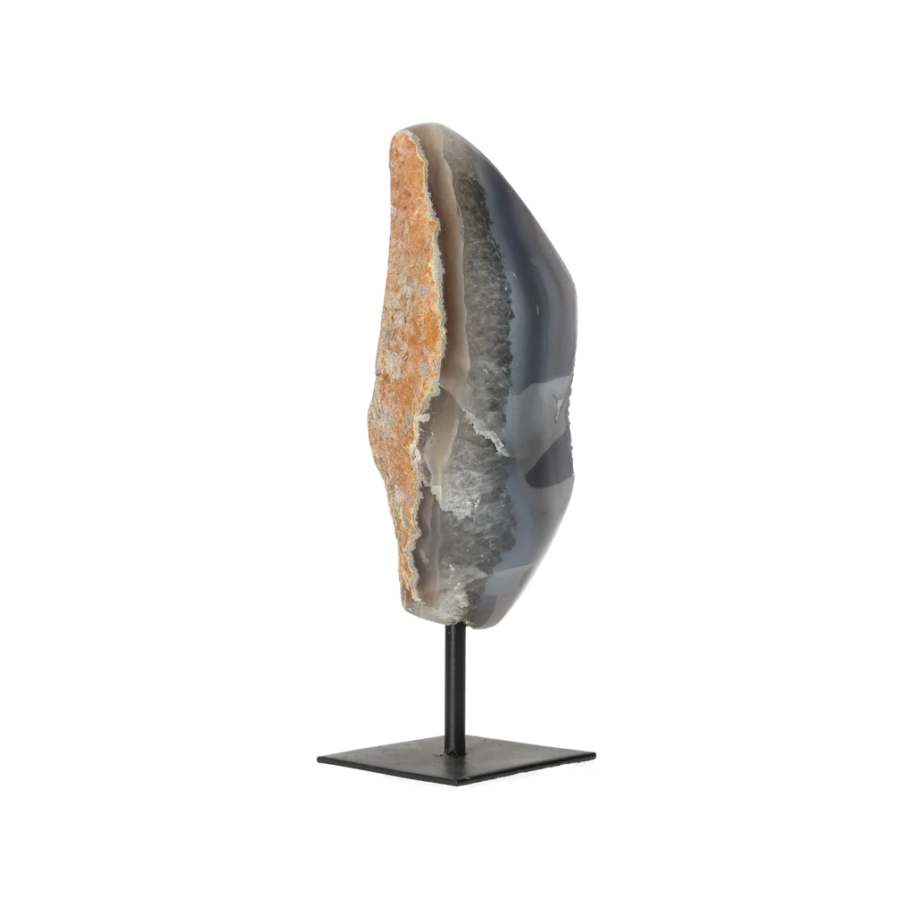 Agate Geode with Quartz on Stand 10000431